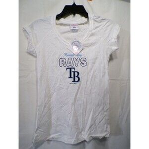 Campus Lifestyle Tampa Bay Rays Women's White V-Neck T-Shirt S NWT